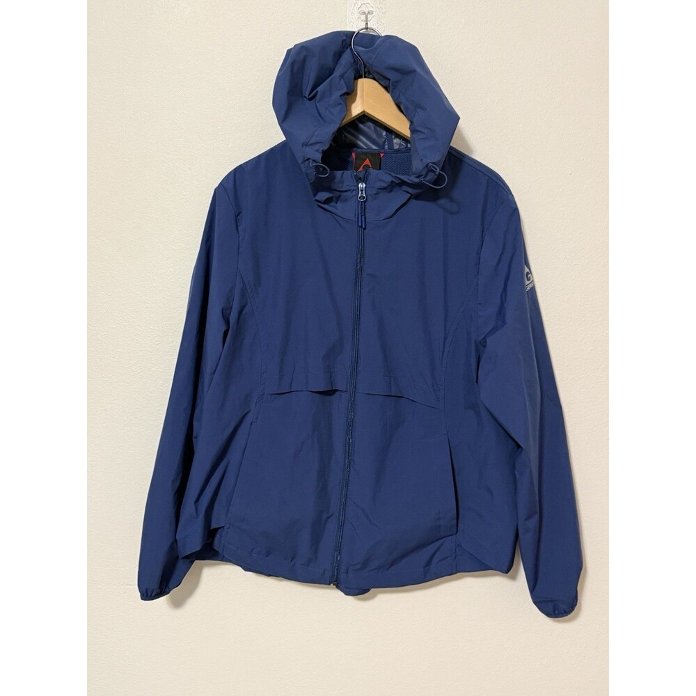 GERRY Women's XXL Blue Lightweight Rain Jacket Hooded Windbreaker Good Pre-owned